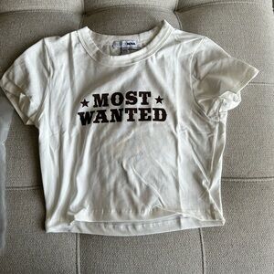 Fashion Nova Cream 'Most Wanted' Tee